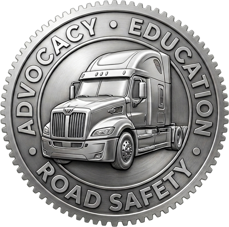 WCTA badge: advocacy, education, road safety.